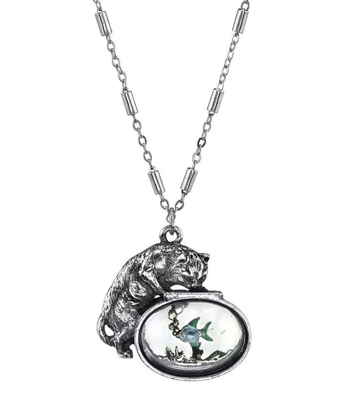 Pewter Cat Necklace